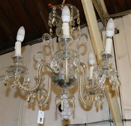 Glass chandelier